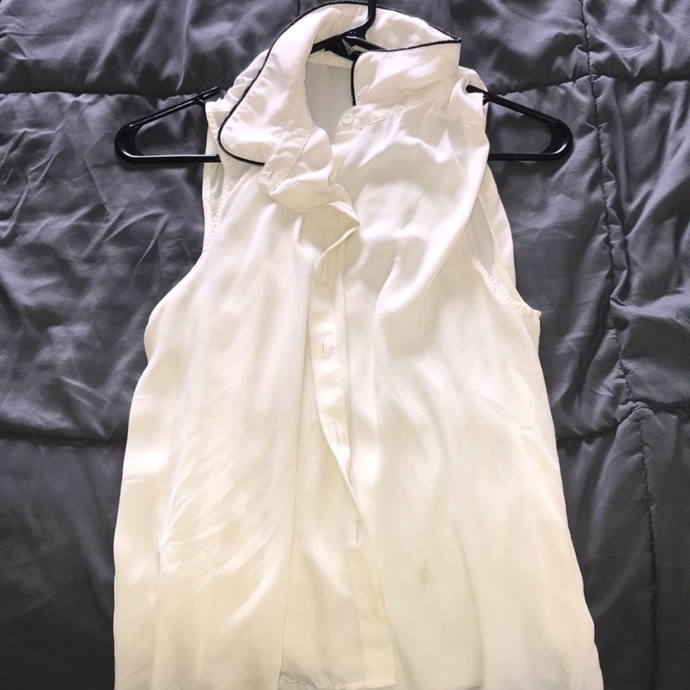 A white cream tank top